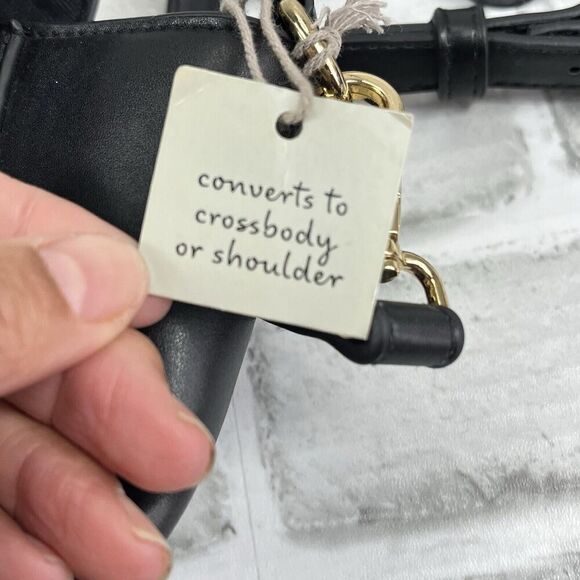 A New Day Black Crossbody Satchel Bag Purse Adjustable Strap and Twilly Scarf - Picture 7 of 13